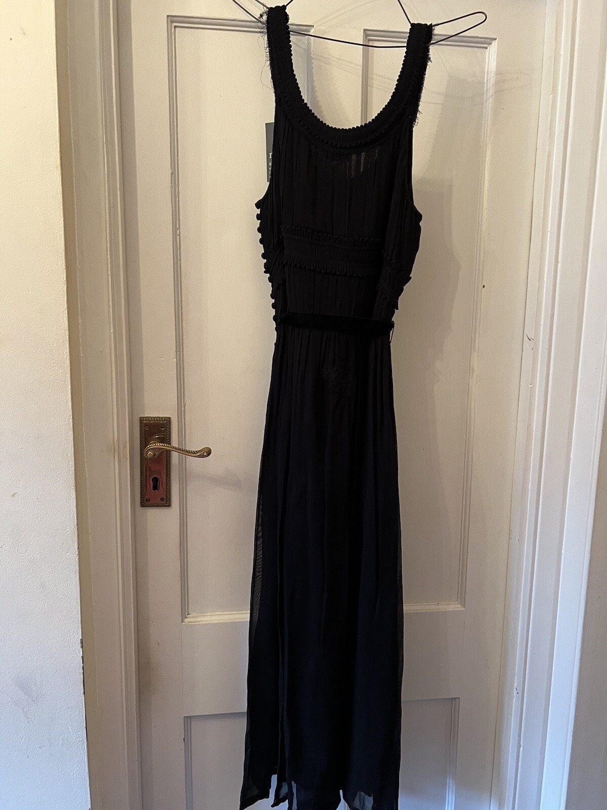 New Day Birger Et Mikkelsen Black Silky Cinderella Sleeveless Dress,40/UK 12