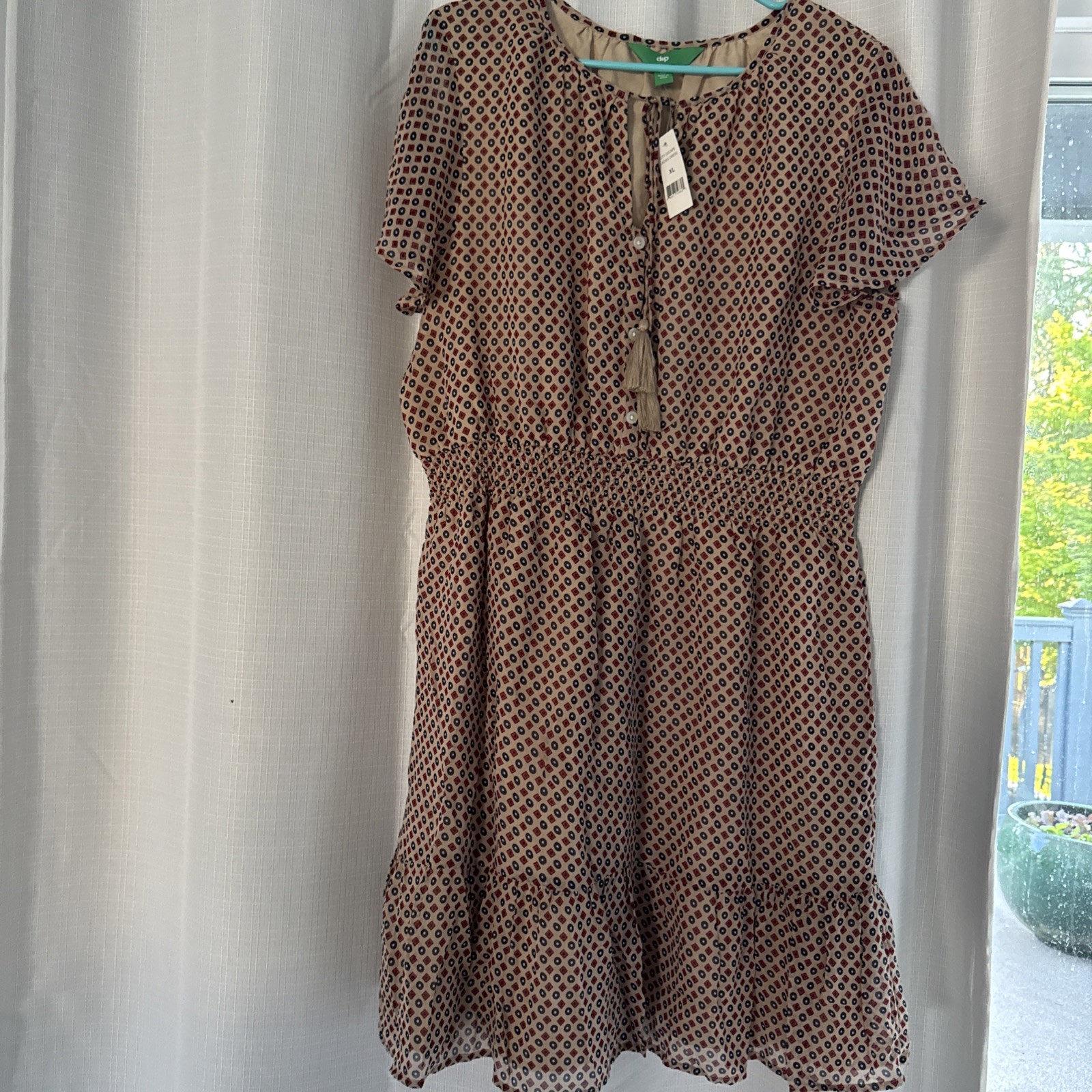 Dip Dress City Escape Tan Blue XL