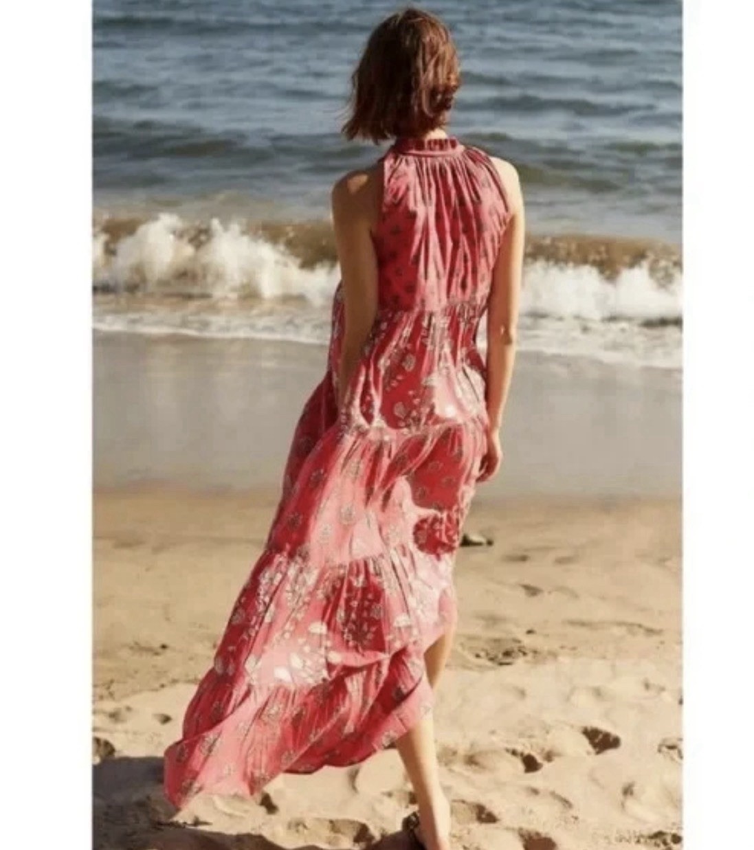 ANTHROPOLOGIE RO’S GARDEN SOFIA TRAPEZE SWING TIERED MAXI DRESS XS 298