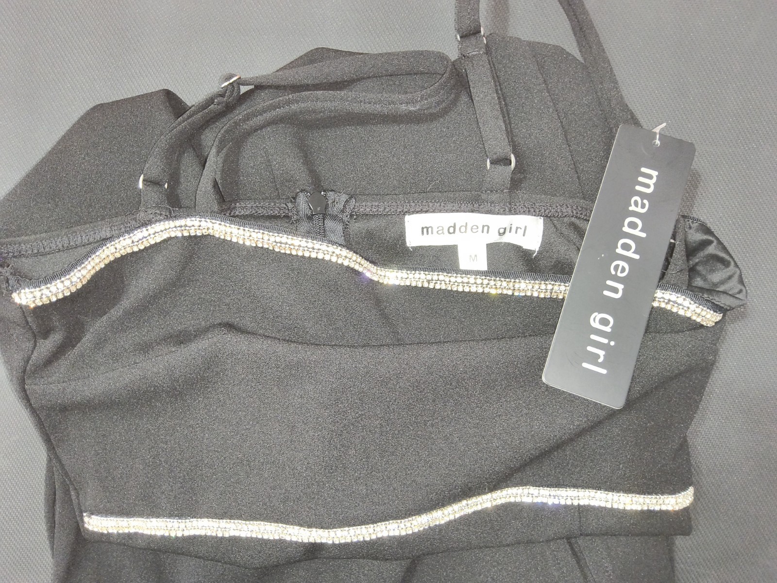 Madden Girl Spaghetti Strap/Square Neck Party Dress Black (New)-Medium