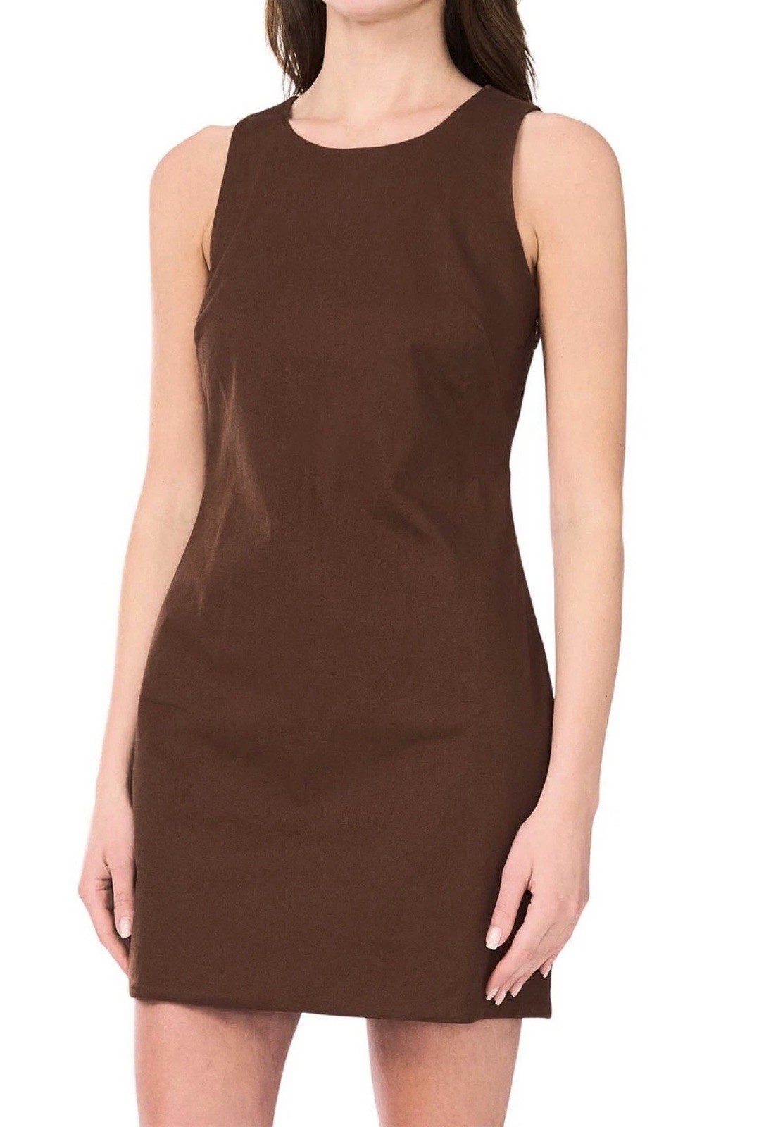 1.State Womens Sleeveless Sheath Mini Dress XL Chocolate – NWT $109