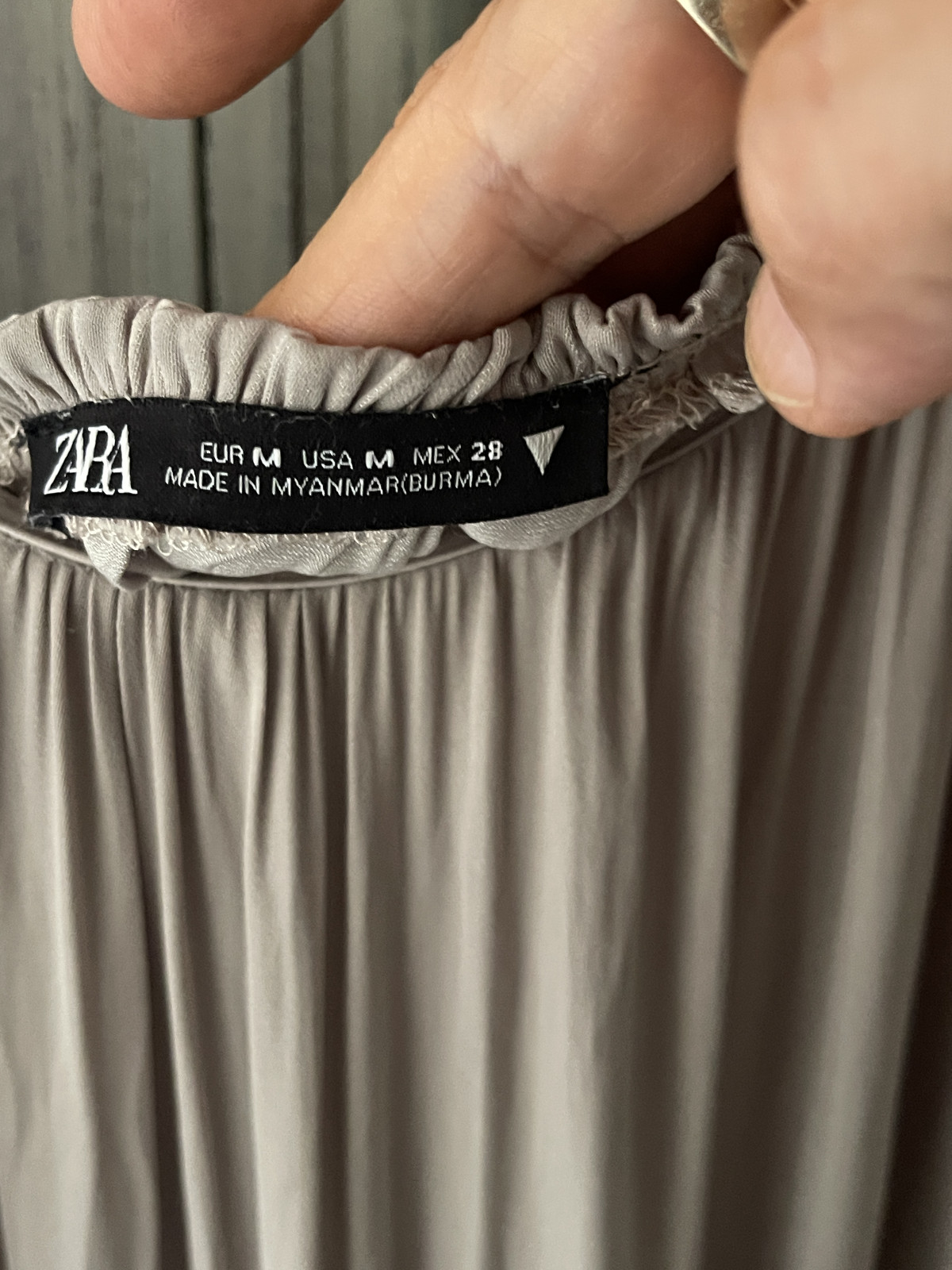 zara dress grey L