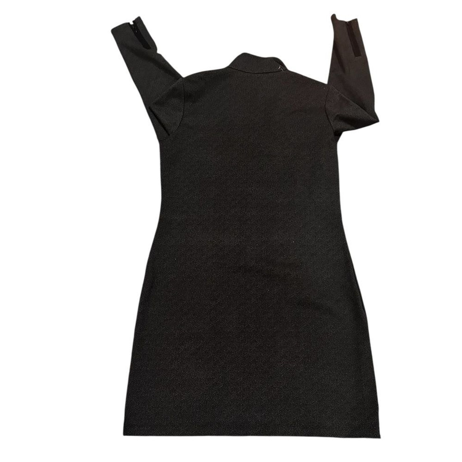 J. McLaughlin Bedford Black Ponte Knit Quarter Zip Mock Neck Catalina Dress L