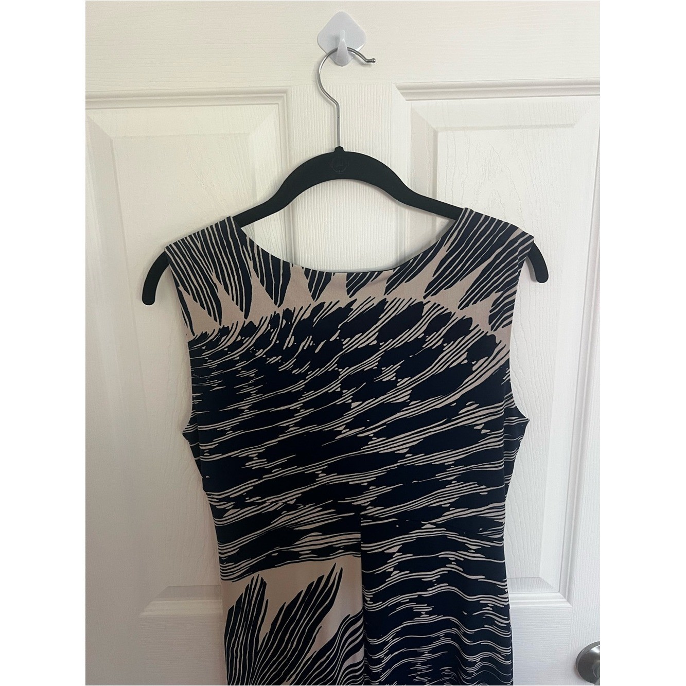 Enfocus Studio Black & Beige Abstract Midi Dress