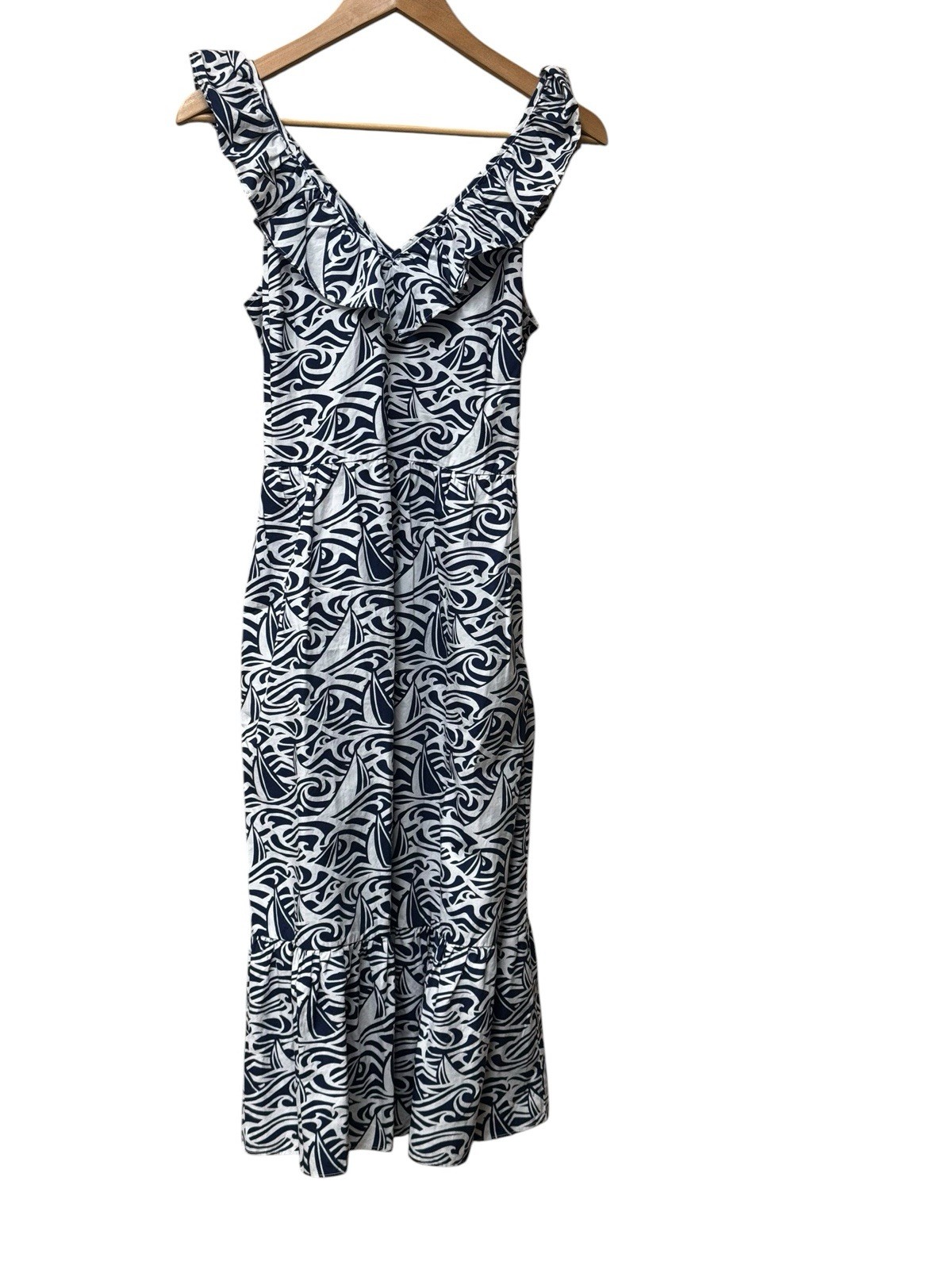 Vineyard Vines x Target Sailboat Rough Seas Midi Dress Size S Small