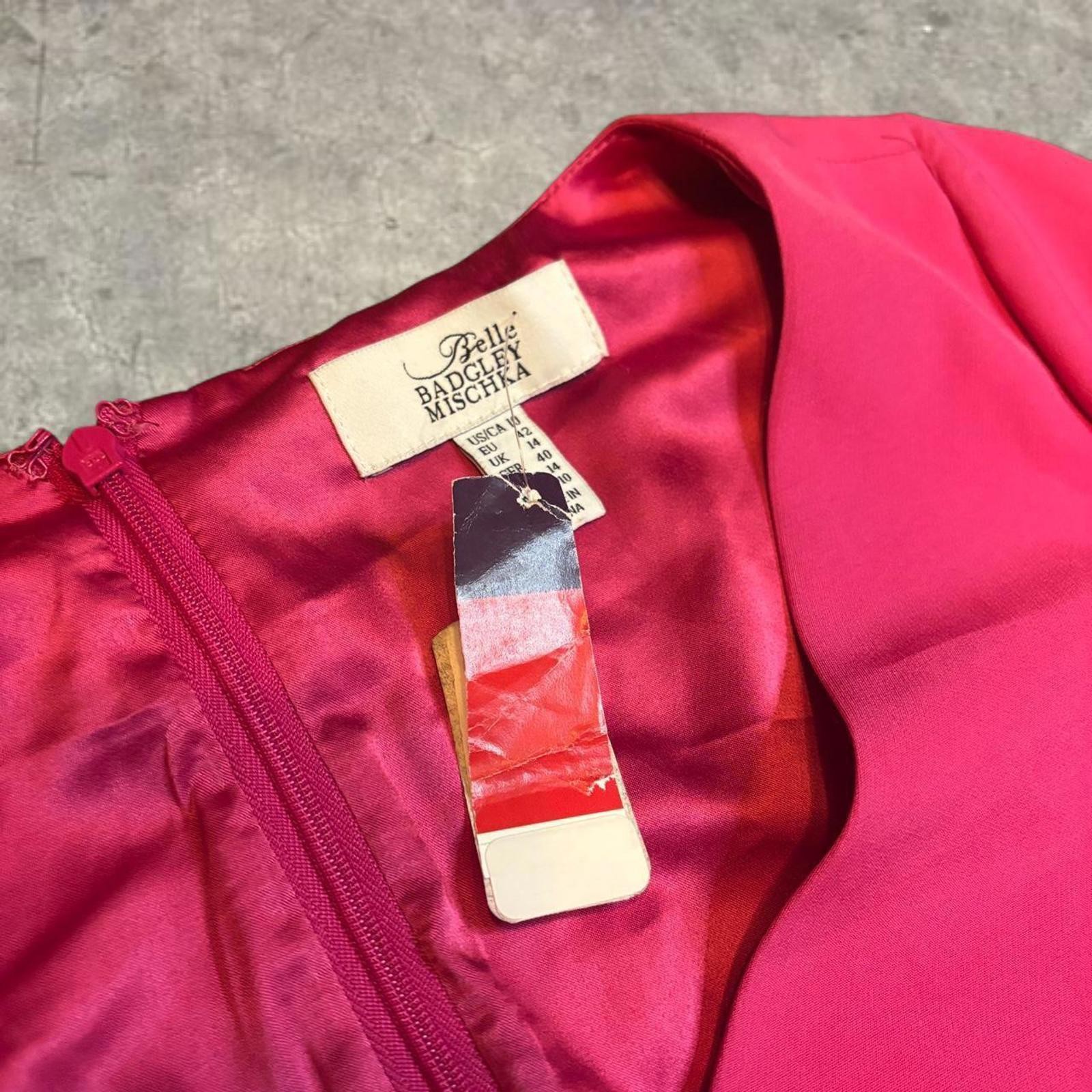 babydoll coquette barbie ruffle cocktail dress Badgley Mischka nwt Belle pink 10