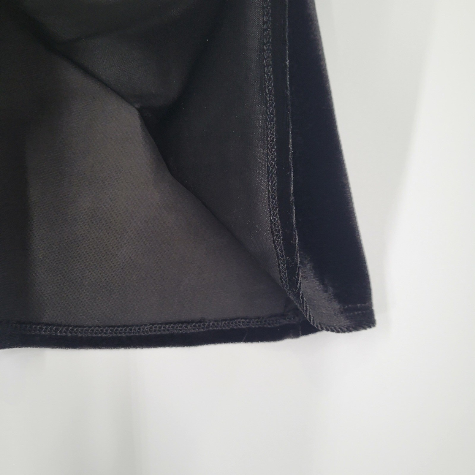 BCBG Generation Black Velvet Sheer Sleeve V Neck Mini Dress Sz Small Whimsigoth