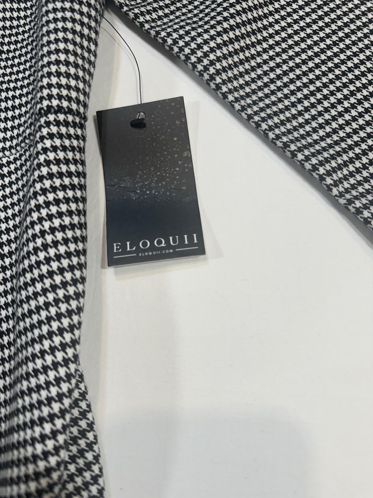 NWT Eloquii White and Black Grid Pattern Midi Dress Size 14