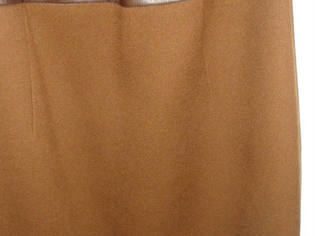Akris Sheath Dress Leather Cashmere in Dark Brown size 10 New