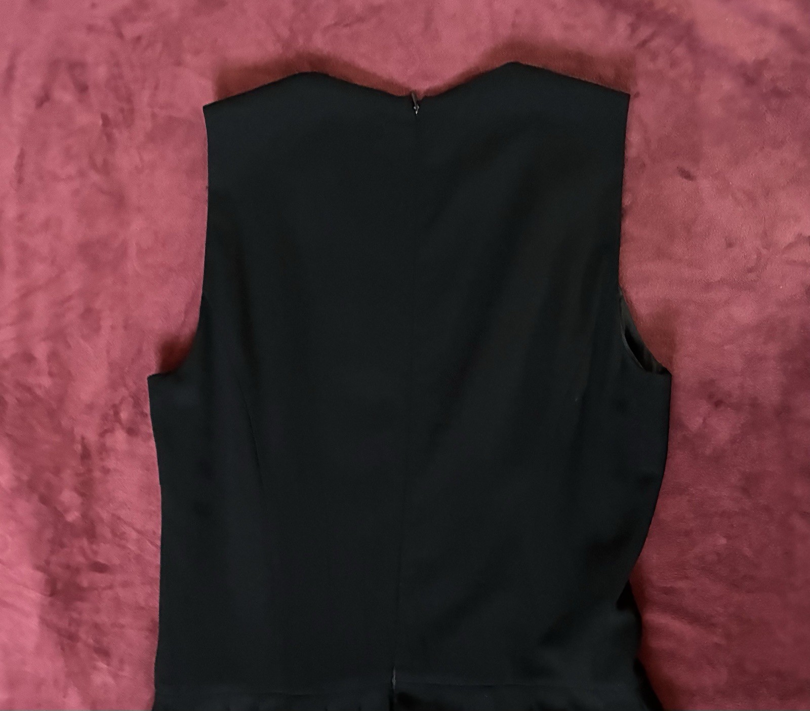 Ralph Lauren Collection Purple Label Black Dress Fit Flare Pleated Sleeveless 8