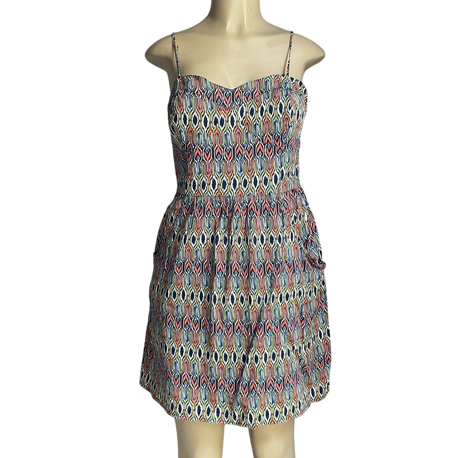 Mossimo Supply Co. Women’s Strap Multi-Color Printed Sun Mini Dress – Size L