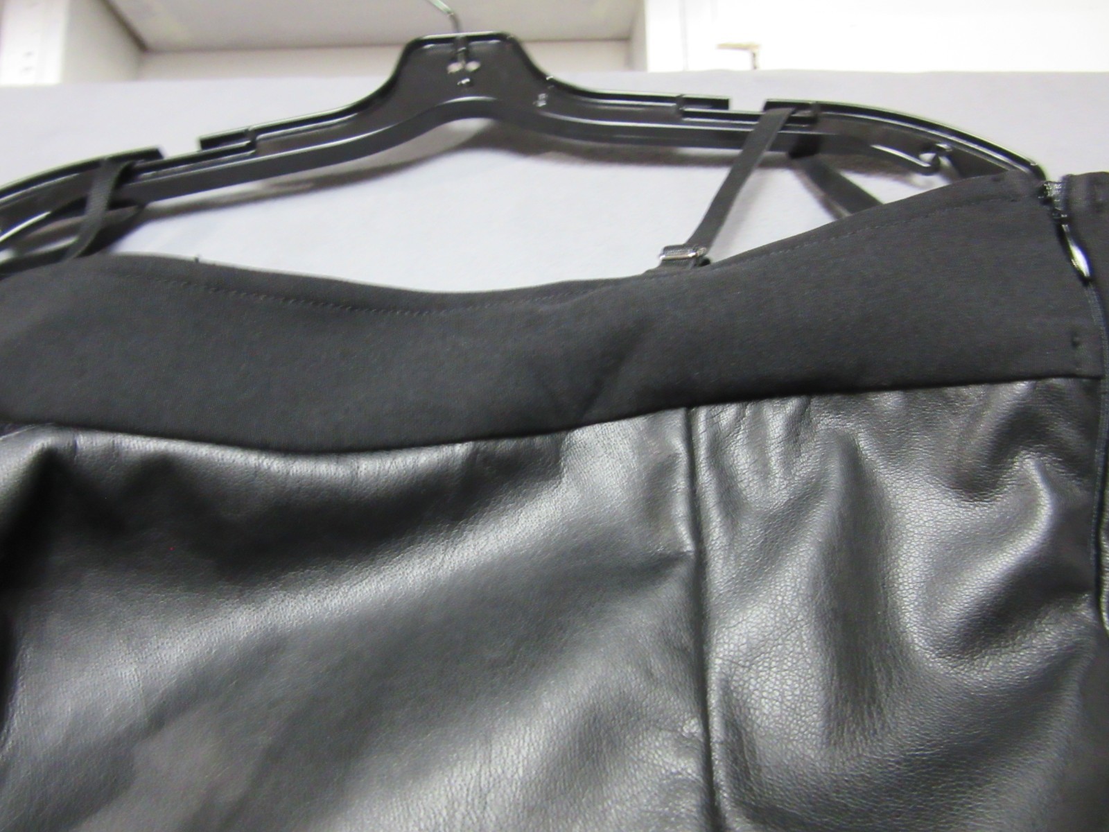 Outcast Dress Womens Medium Black Leather Castiel Mini Goth Party Alternative