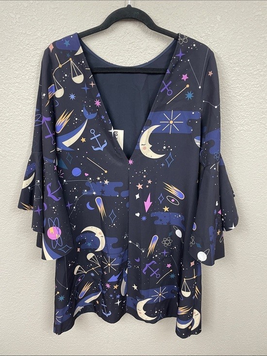 NWT Aniye By Celestial Sun Moon Shift Mini Dress Hippie Sz L