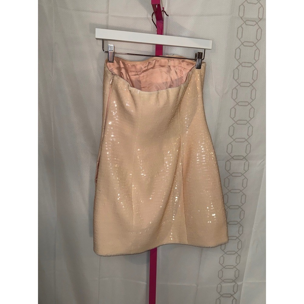 A.L.C. Strapless Sequin Mini Dress Champagne Cocktail Party