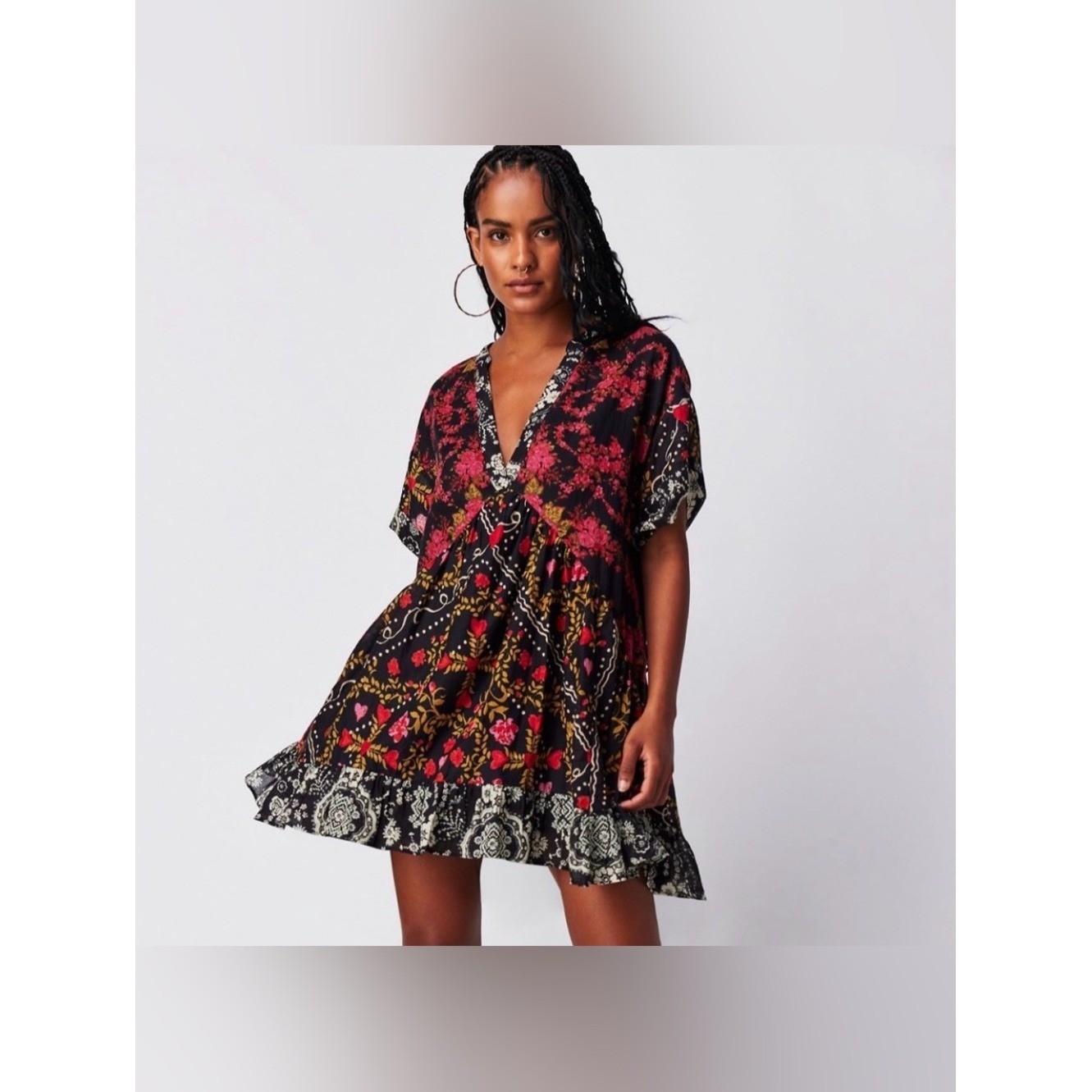Free People Agnes Printed Mini Dress Size XS New With Tags