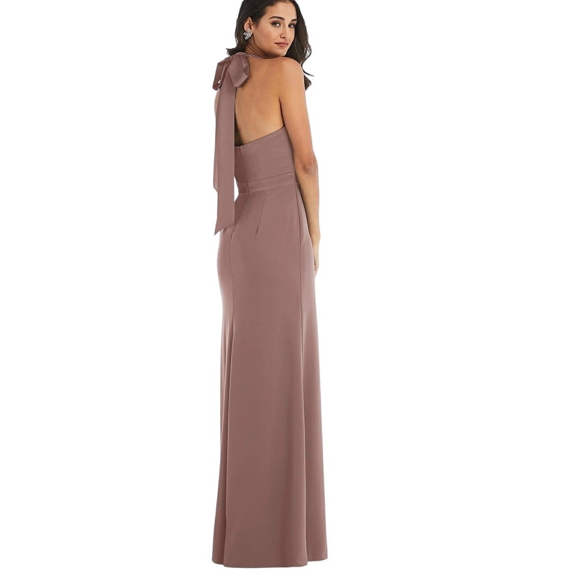 After Six High Neck Halter Maxi Gown Sienna Open Back Luxe Charmeuse 20 NWT