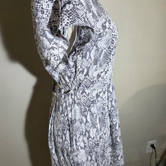 Snake print midi dress