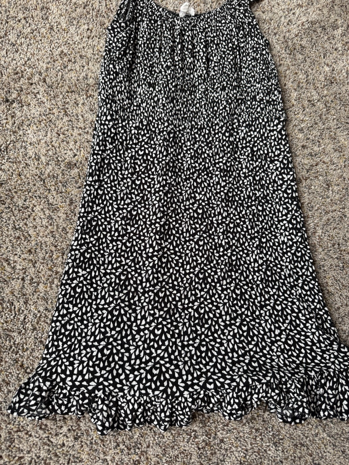 Cotton Candy LA Women’s Mini Black & White Sundress Ruffle Hem — Size Small