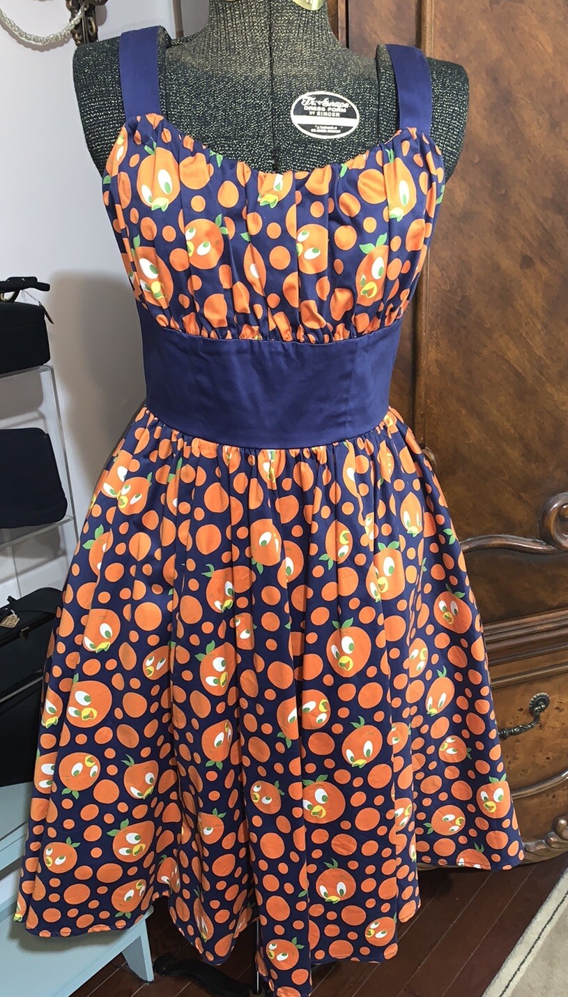 Disney Parks Dress Shop Orange Bird Dress RETIRED Small Authentic Original ￼EUC