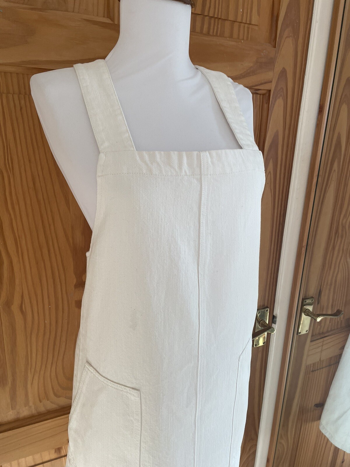 Seasalt Barrepta Cove Pinafore Dungaree Dress Cotton Chalk Uk 8 New £69.99
