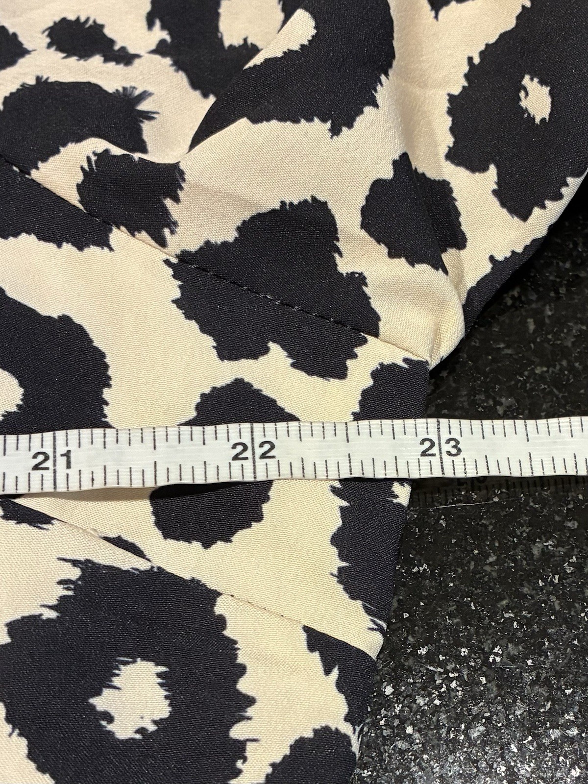 Gretchen Scott Dress Teardrop In Cheetah Black Cream SZ. XL