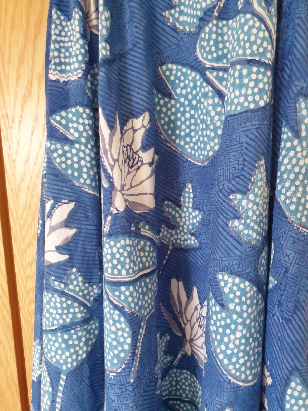 indigo Block Print Indian Anokhi Floral Cotton hippy boho tank Dress S M l XL