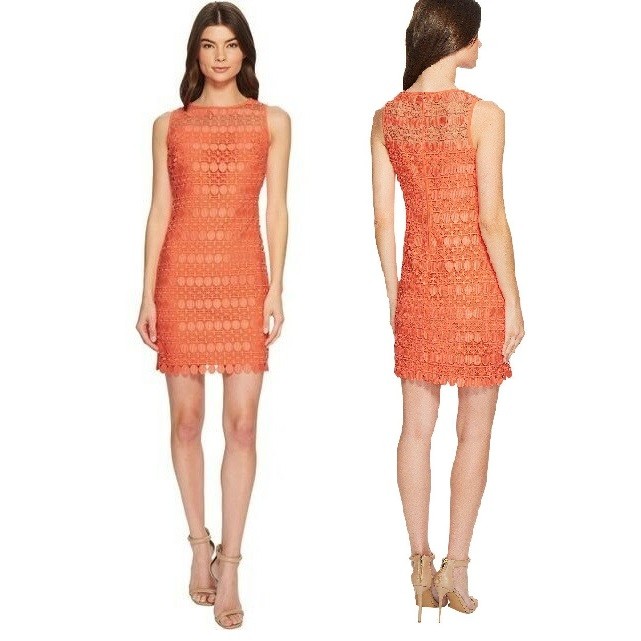LAUREN Ralph Lauren ‘Melia’ Circlet Geo Lace Sleeveless Mini Dress, Size 0, $190
