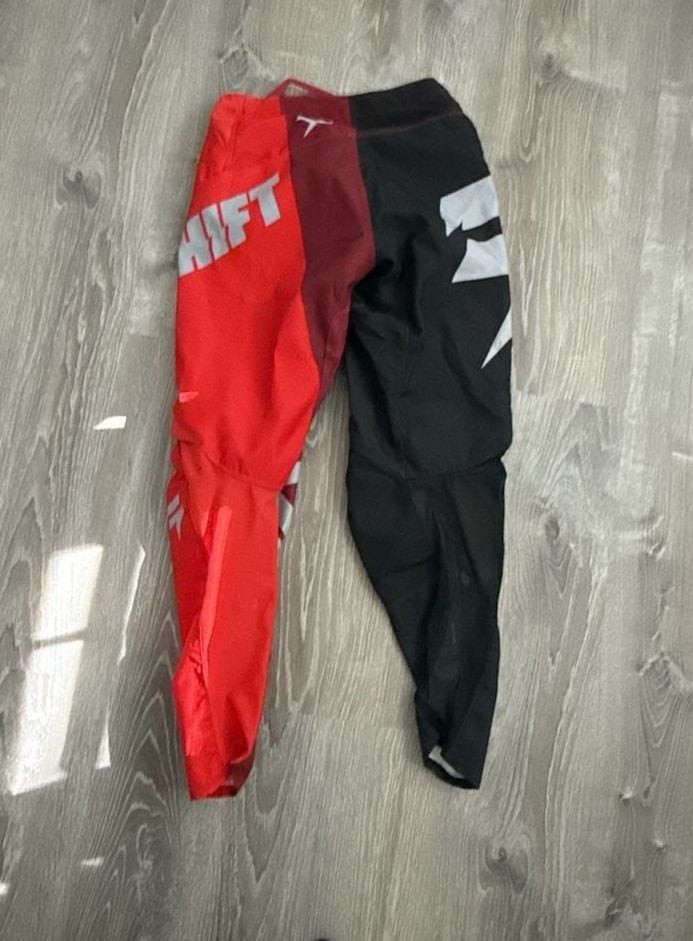 Shift Whit3 Label Motocross Pants Size 28 Black Red