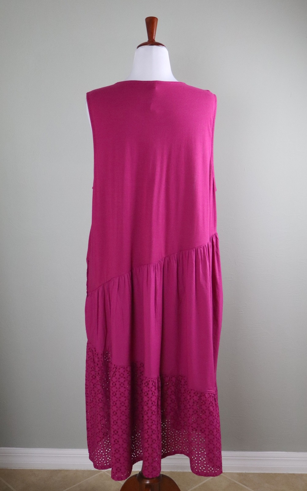 CHICO’S Outlet NWT $98 Asymmetric Mixed Tiered Tank Dress Size 4 2XL / XXL