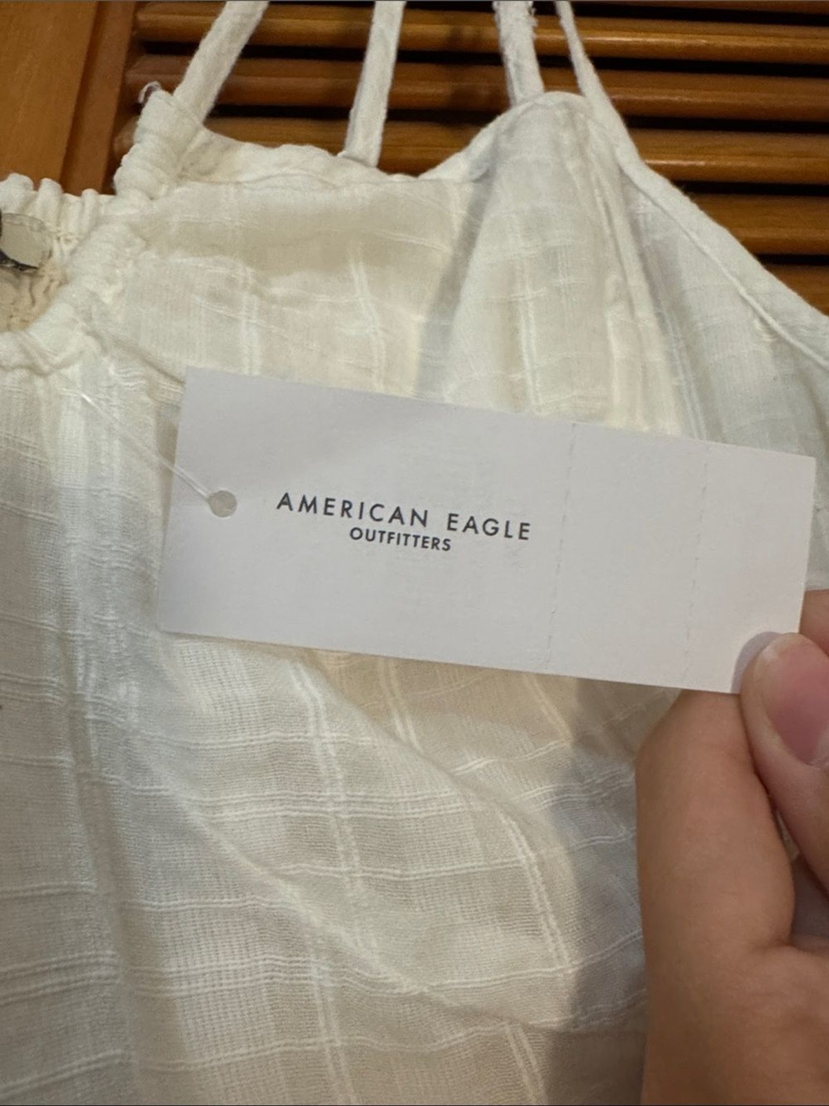 American Eagle Outfitters White Tiered Spaghetti Strap Dress
