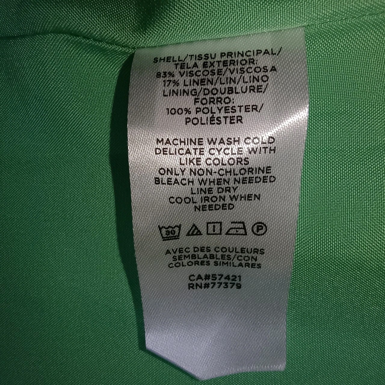 Green Ann Taylor Size 10 Linen Blend Lined Dress