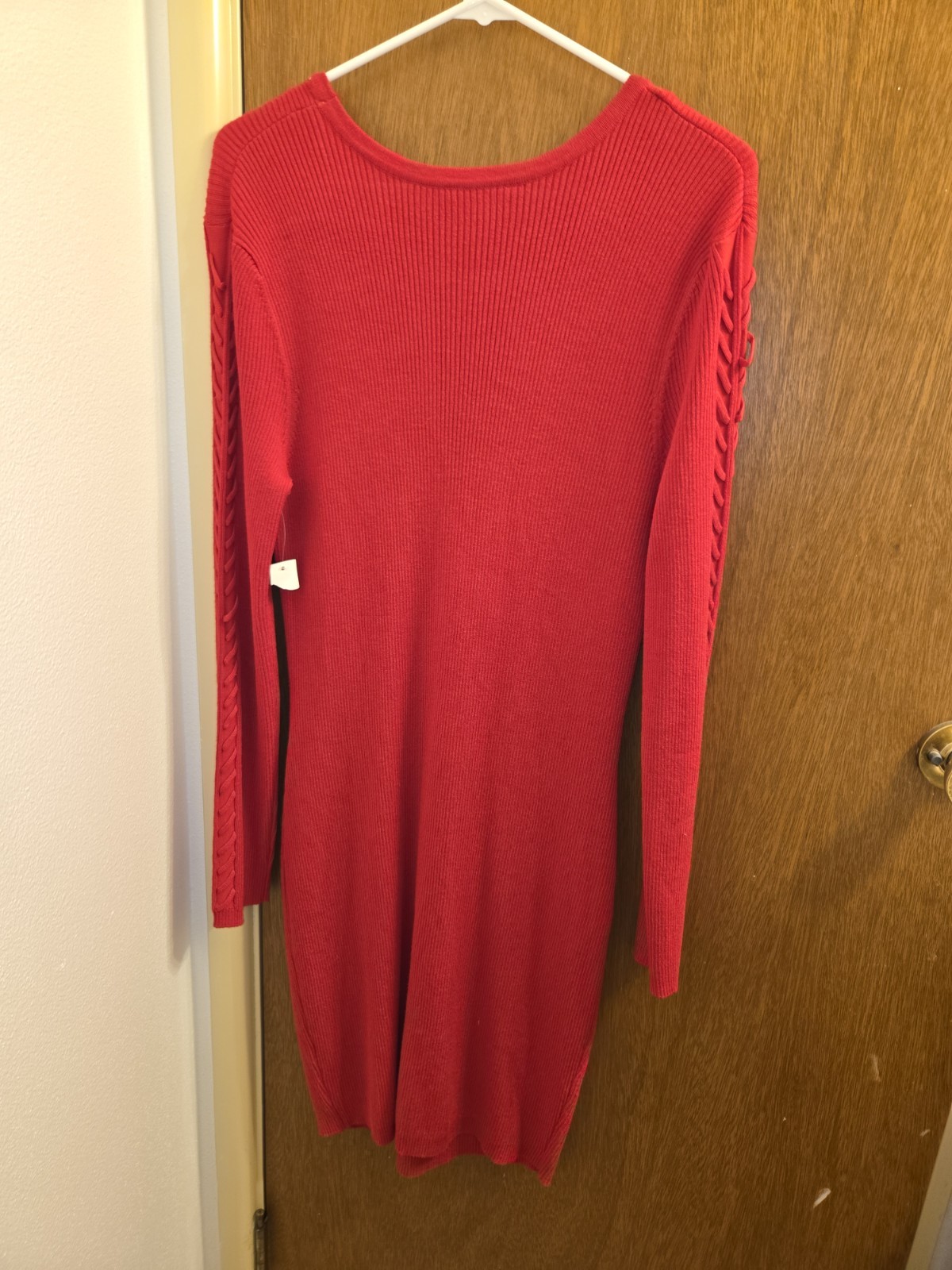 No Boundaries No Bo Juniors XXXL 21 Red Ribbed Cutout Dress Partial New Tag