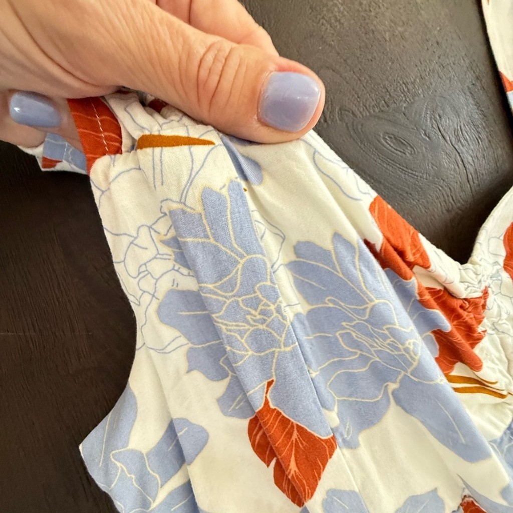 L*Space Revolve White Orange blue Mini Dress