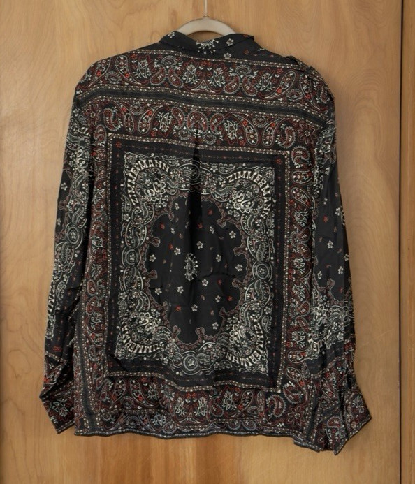 Zimmermann Utility Paisley-Print Blouse Top Natura Tunic Dress US Size 12 NWT