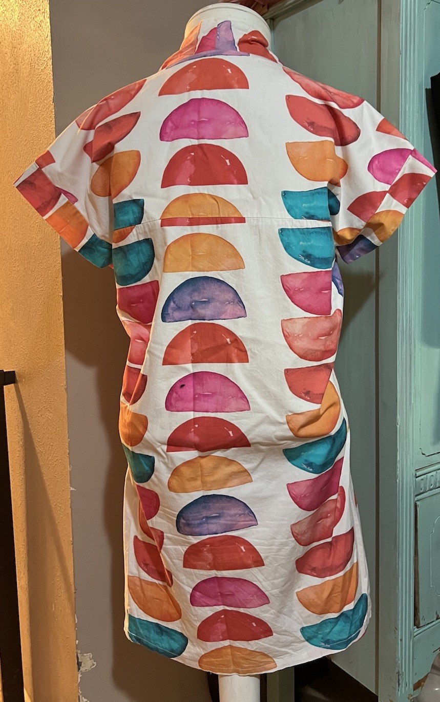 Brooke Wright shift Dress Adorable Bold Eye Catching Print Size XS Cruise Party