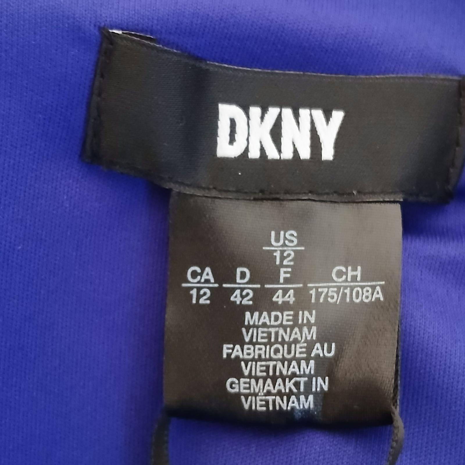 DKNY Elegant Royal Blue A-line Mermaid Hem Cocktail Party Dress Size 12 NEW