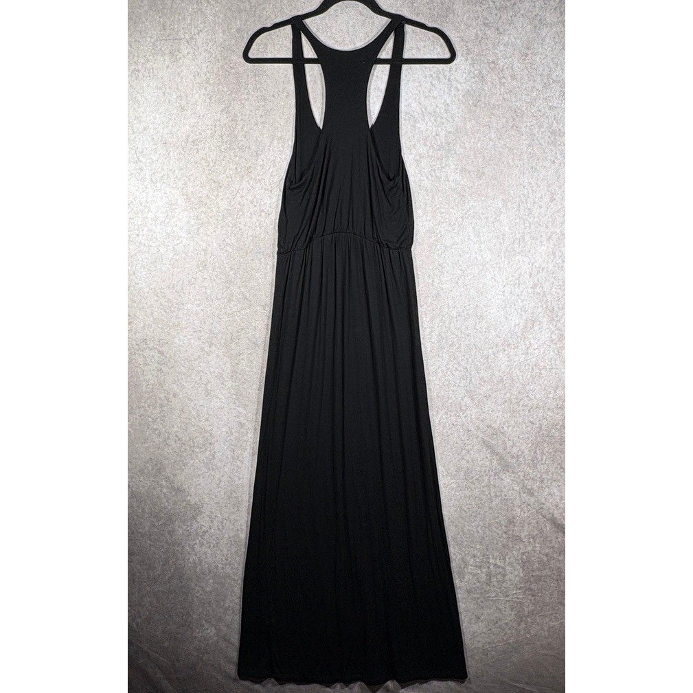 Rolla Coster Dress Womens Small Black Maxi Racerback Sleeveless Beach Travel