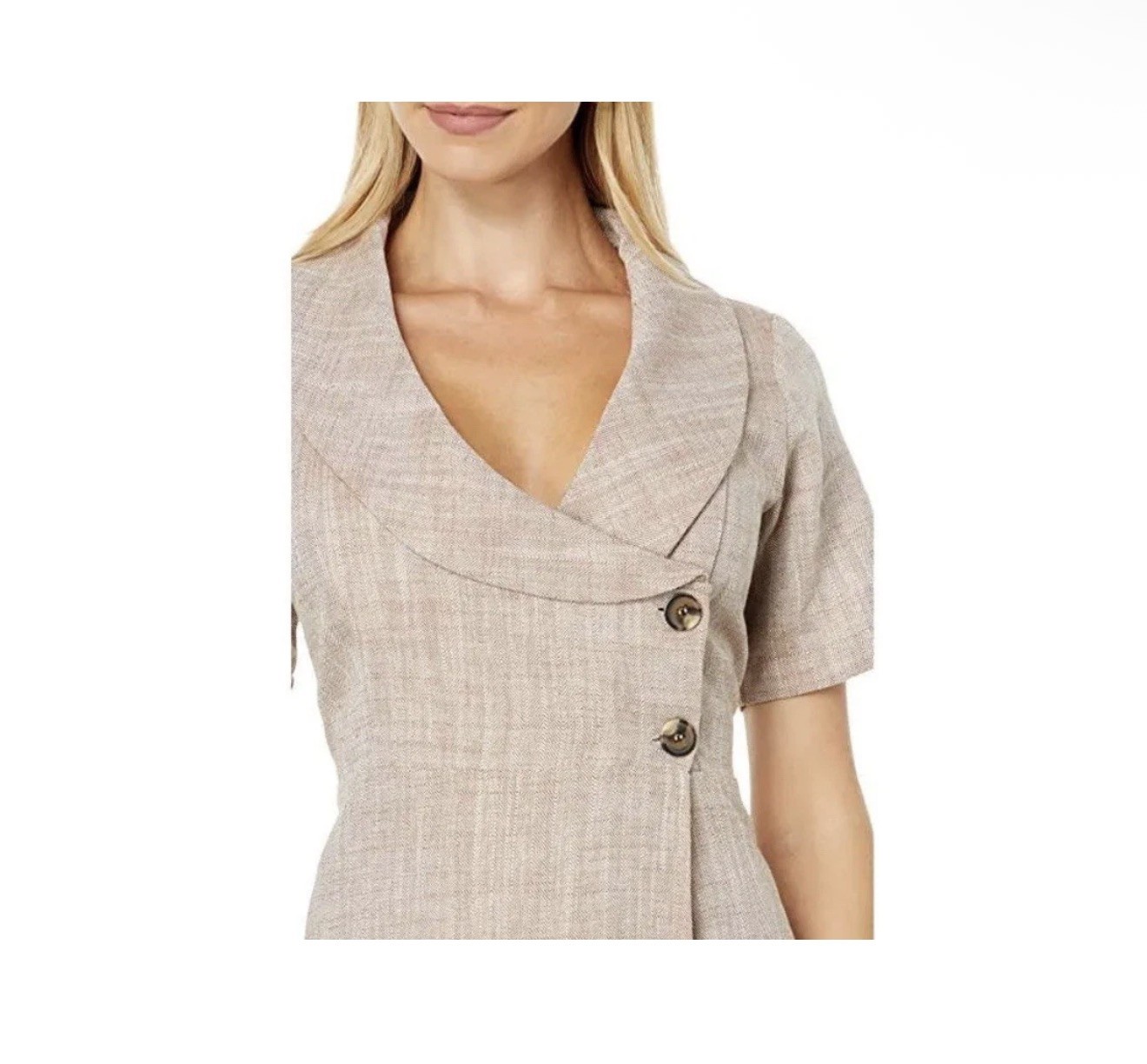 Lost + Wander In My Elements Tan Wrap Mini Dress Size Medium NWT