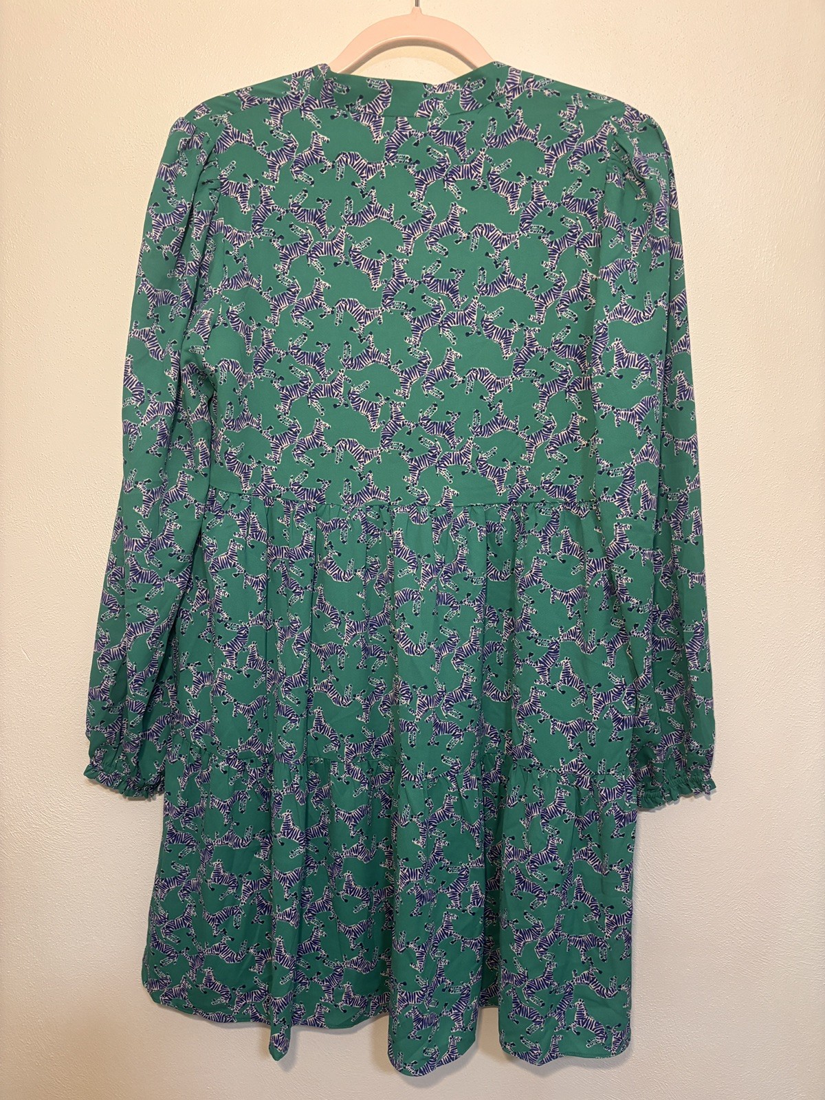 Lilly Pulitzer Winona Stretch Dress Everglades Green Heebee Zeebees Zebra Size M