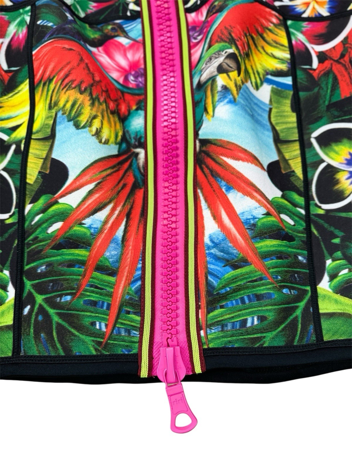 DSQUARED Mini ‘Tropical Birds’ Printed Bodycon Dress Size S Retail $1370