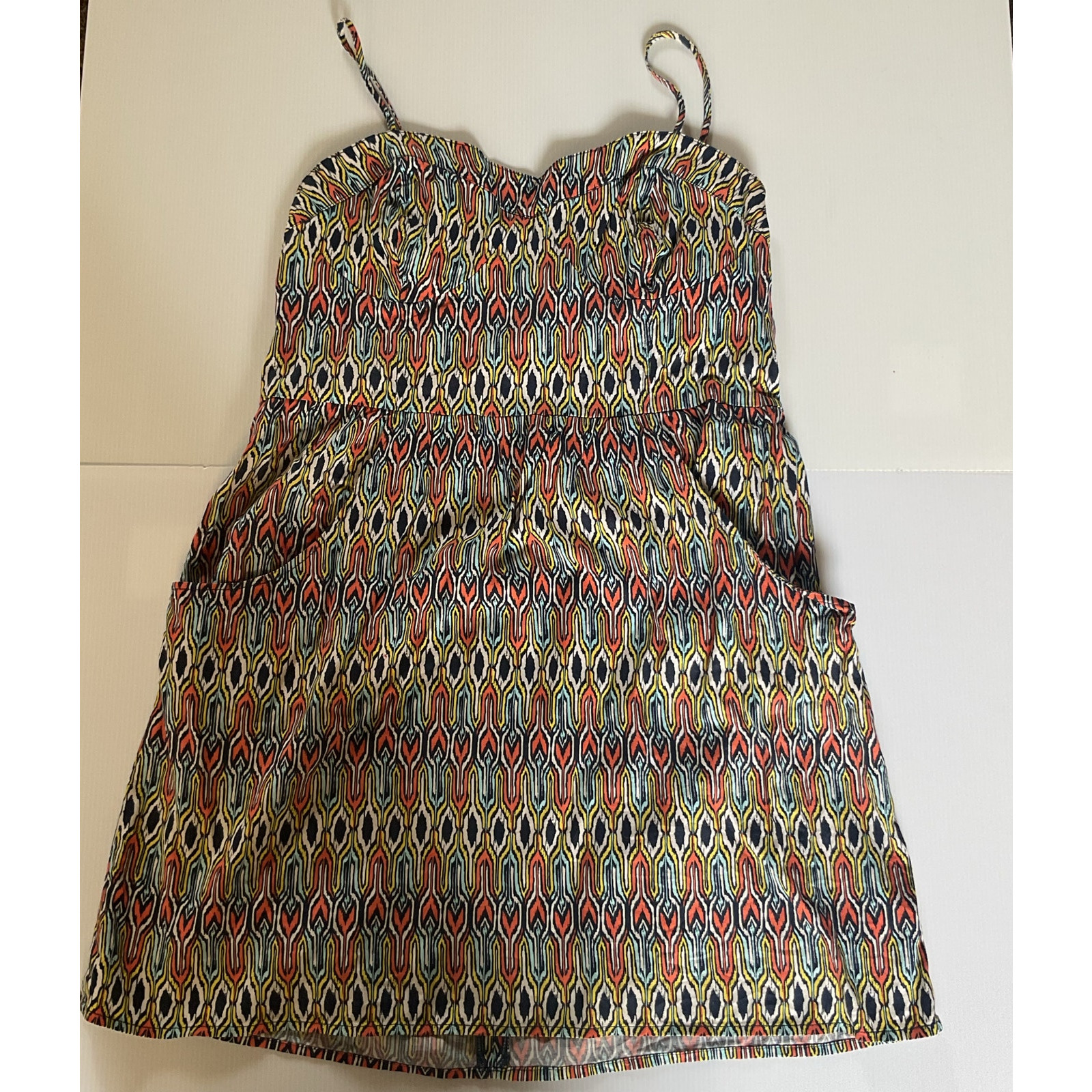 Mossimo Supply Co. Women’s Strap Multi-Color Printed Sun Mini Dress – Size L