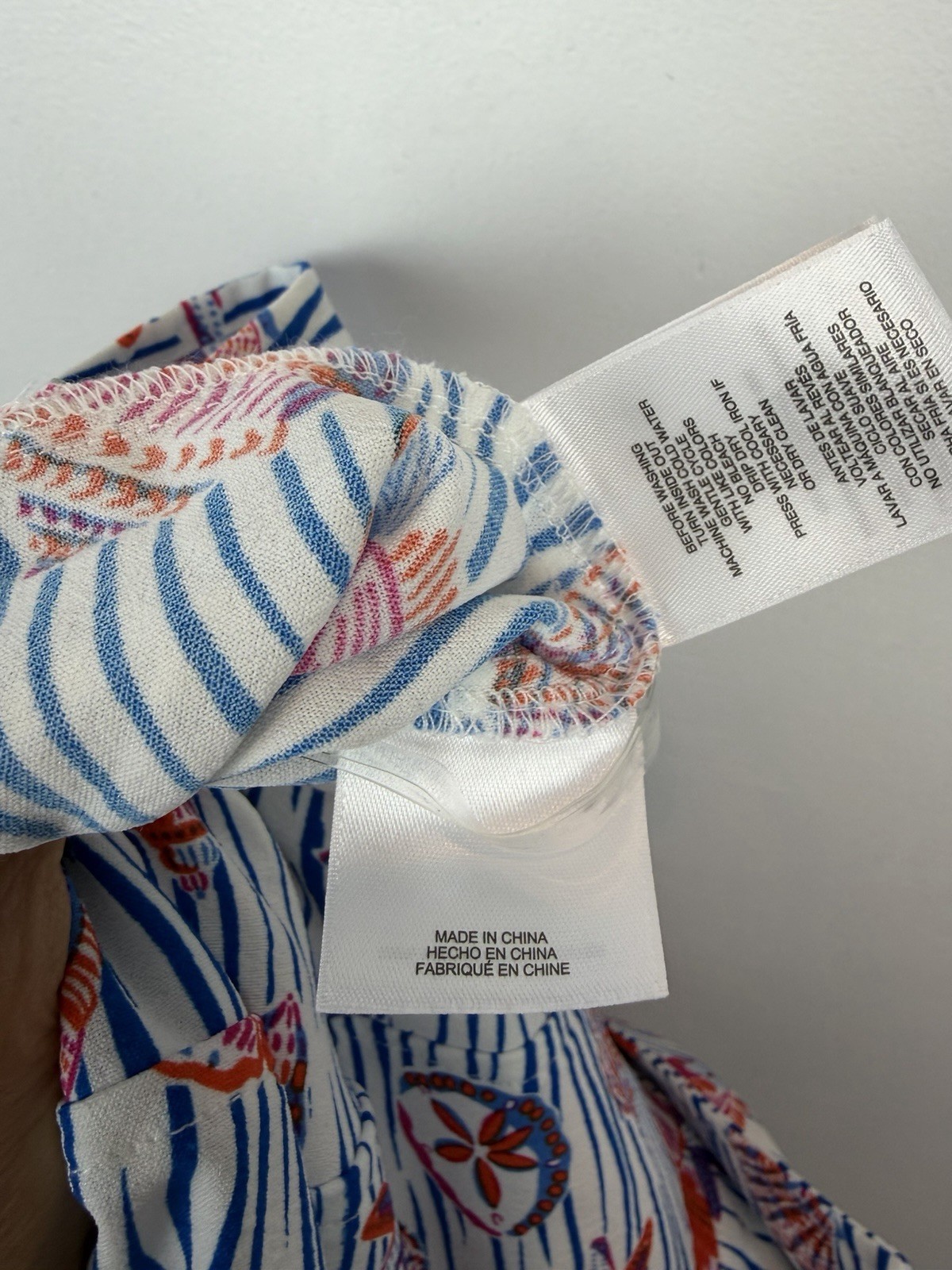 Pappagallo Beach Wrap Dress Womens 10 Blue Nautical Fish Preppy New