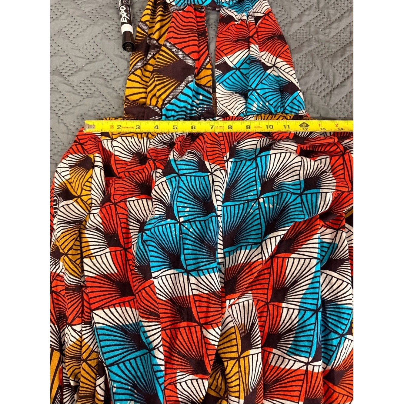 Afrodesiac wold Wide Tropical Halter Maxi Dress Multiple Wear Elastic Band Waist