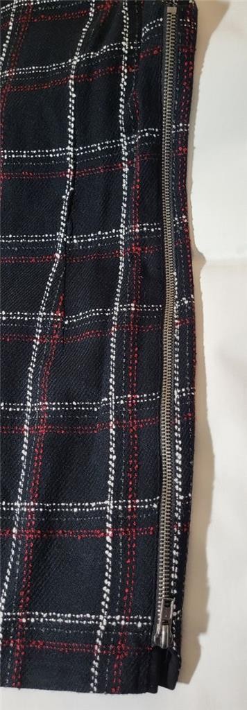 Jumper 4 Black Plaid BCBG Generation Sleeveless Sheath Dress Side Zippers