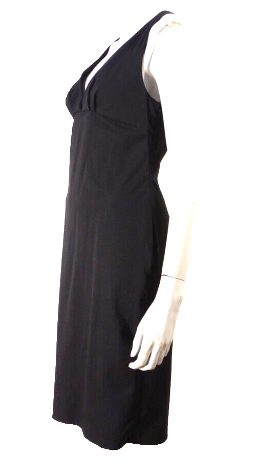 Vintage Gucci Tom Ford Black Empire Waist Sleeveless Dress Size 42 US 6