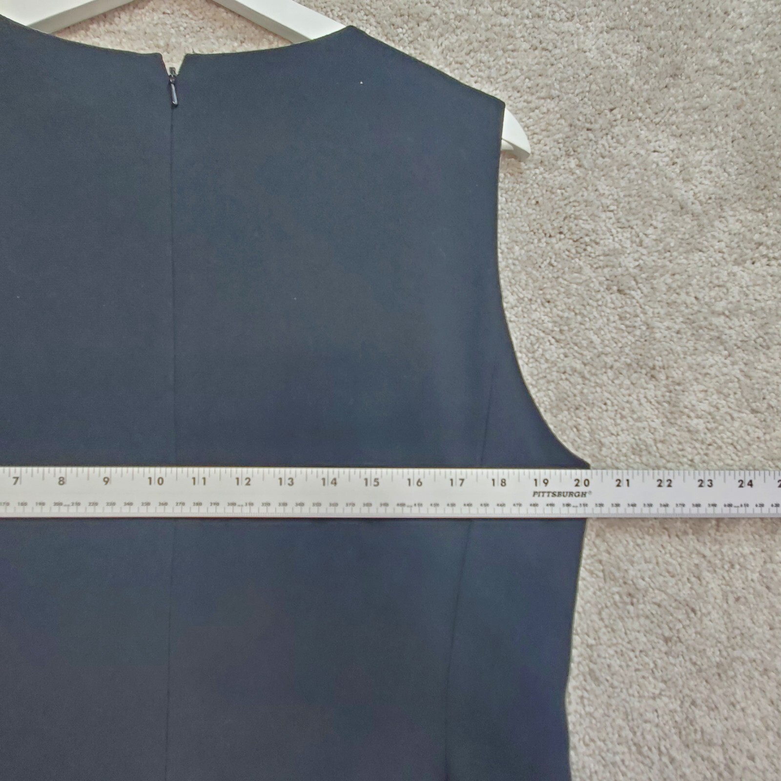 Linda Allard Ellen Tracy Shift Dress Women’s 14 Black Lined Round Neck Back Zip