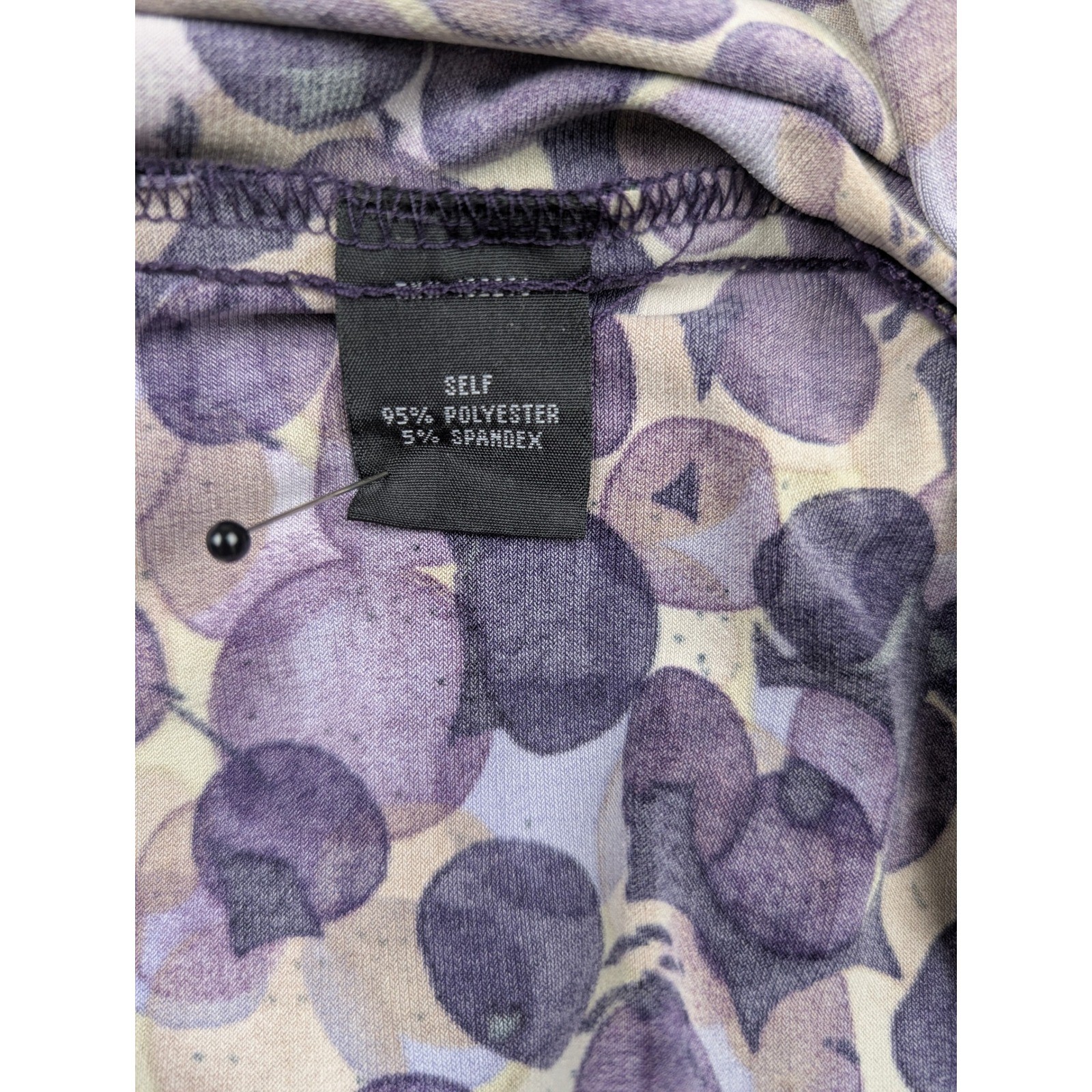 Connected Apparel Purple Abstract Dot Knot Front Sleeveless Sheath Dress Size 8