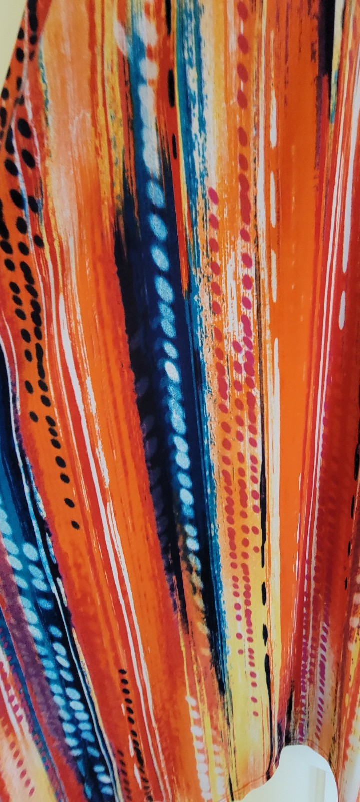 Colorful Boho Chic Embroidered Neckline Dress Size 6