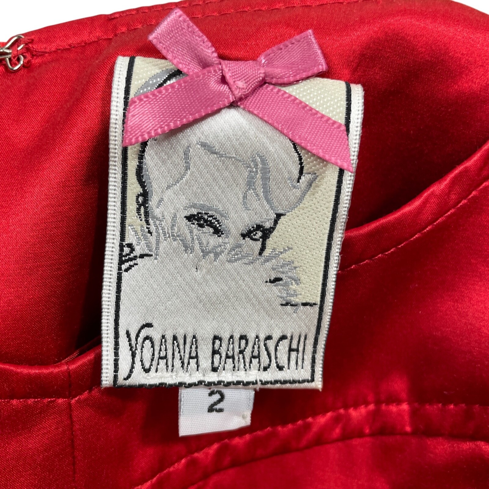 Yoana Baraschi 2 Belted Dress Lined in Polyester Tangerine Cotton Silk