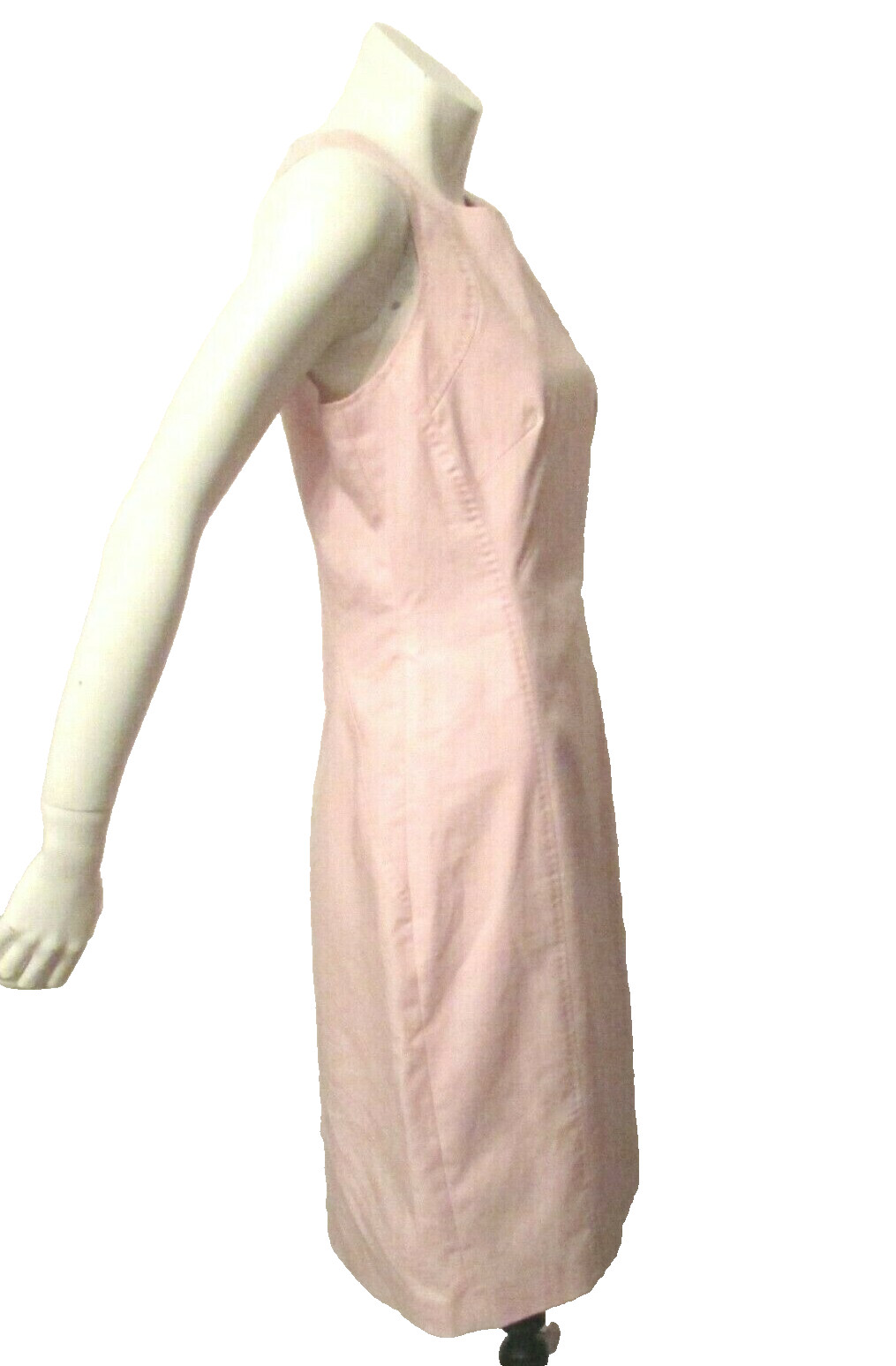 Etcetera Pink Cotton Spandex Sleeveless Office Casual Knee Length Sheath Dress 4